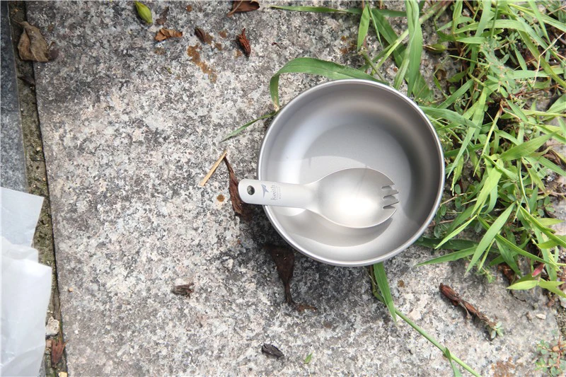 Набор столовых приборов Keith titanium Spork для кемпинга, для детей, для малышей, с короткой ручкой, Титановая Ложка, Для Путешествий, Походов, Ti5312, 13,6 г, с сумкой