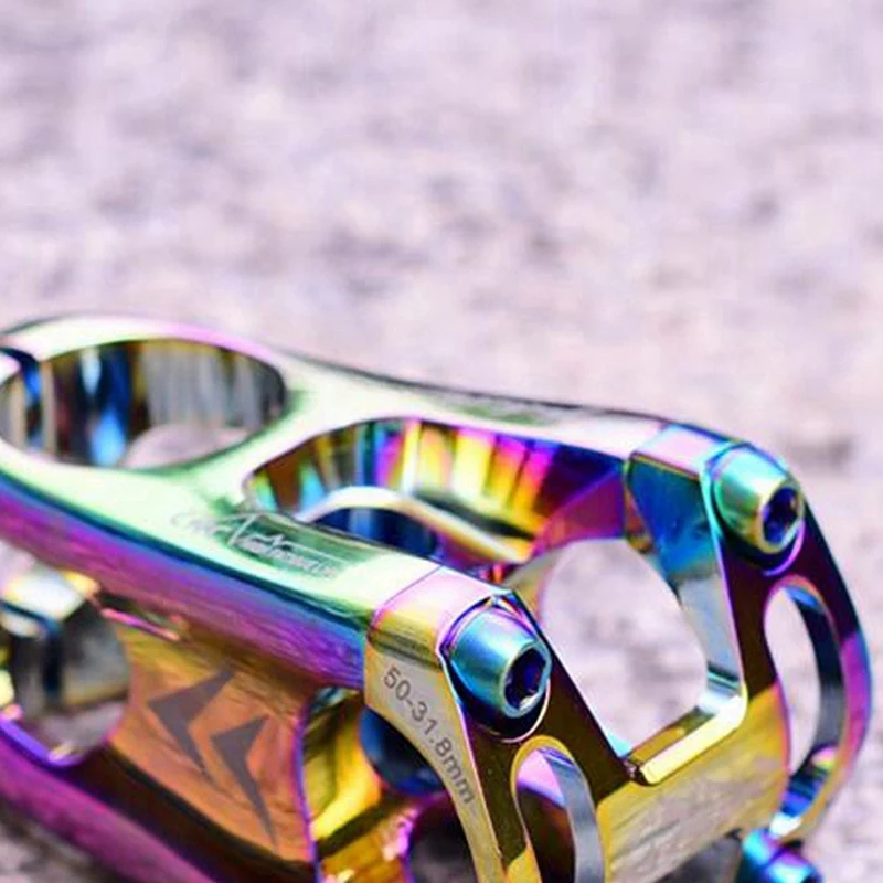 

KRSEC MTB Bike Stem CNC Ultralight Short Mountain Handlebar Stem with MTB Bicycle Colorful Handlebar