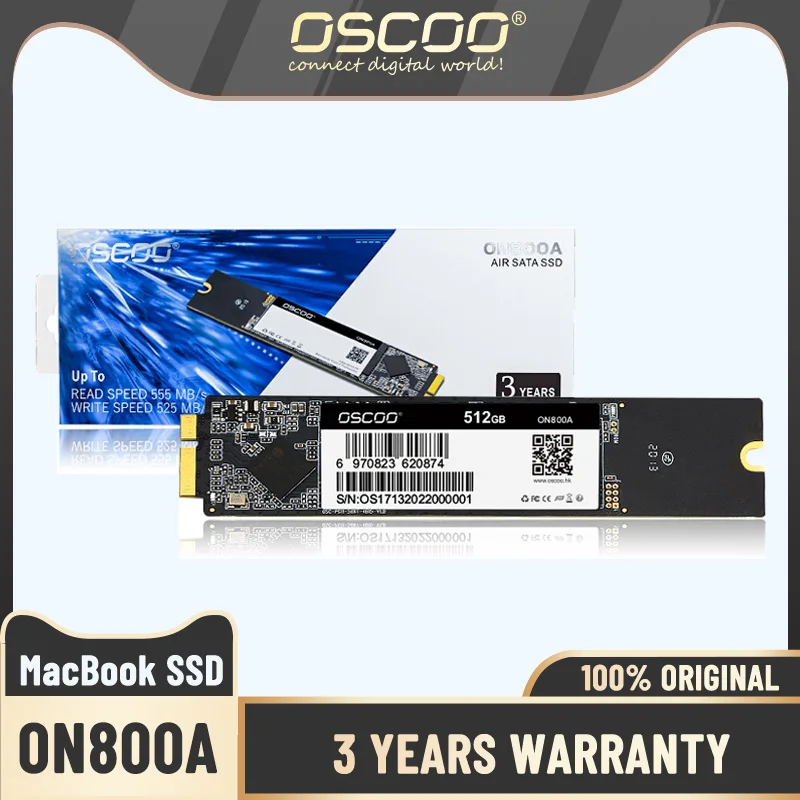 Фото Жесткий диск Oscoo SSD 128 ГБ 256 512 1 ТБ для Macbook 2011 A1369 A1370 жесткий 2010 Apple macbook | Компьютеры и