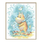 Cute Счетный крест Наборы с печатным рисунком из парусины с вышивкой посылка 11CT 14CT DIY Рукоделие Набор домашний декор Картины