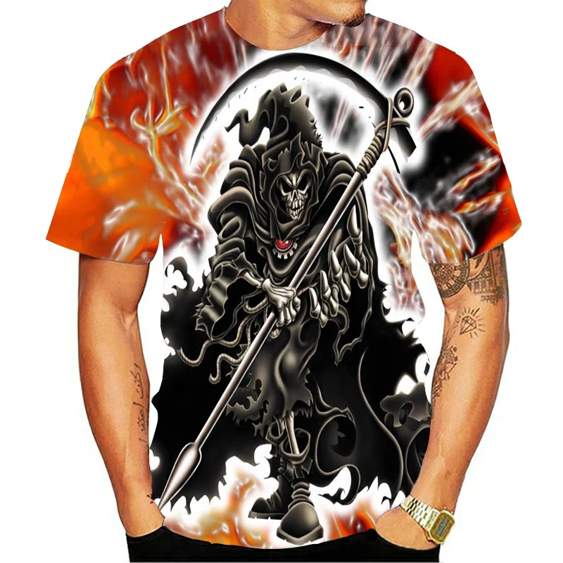 

2021 New Cloudstyle Own Design Men's T shirt 3D Gun Warrior Tshirt Print Knife Harajuku Tops Tee Short Sleeve Fitness t-shirt