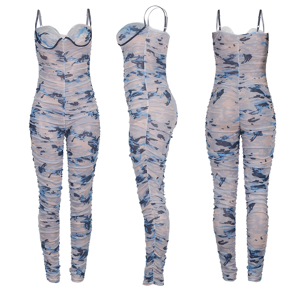 Женский комбинезон на бретельках комбинезоны с рюшами без рукавов открытой