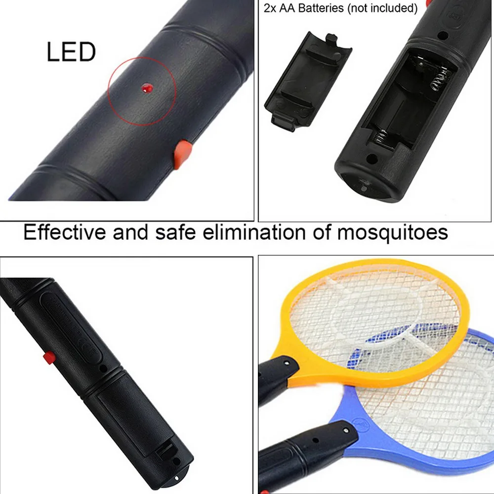 

Electric Mosquito Swatter Summer Bug Zappers Battery Power Fly Mosquito Swatter Anti Mosquito Flies Racket Insects Killer Lamp