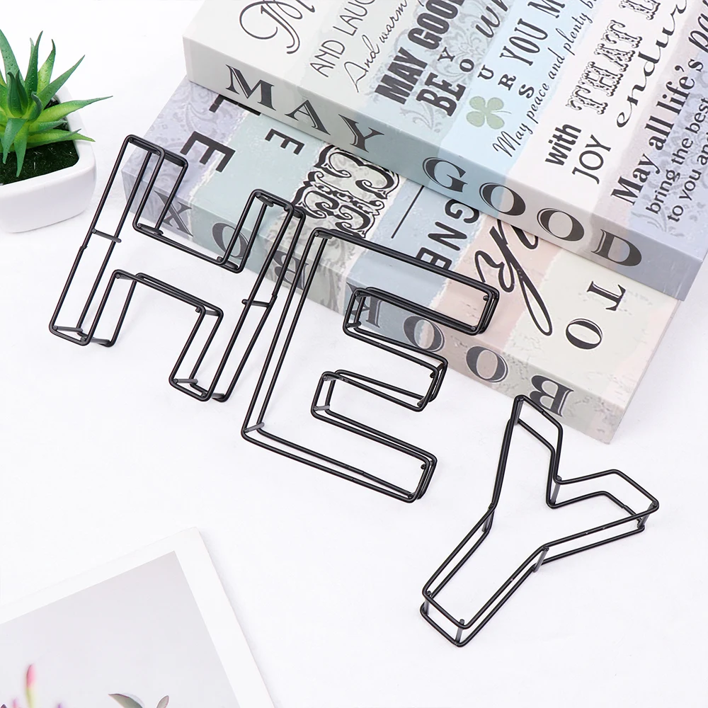 1 шт. современный промышленный кованый железный алфавит металлическая ажурная