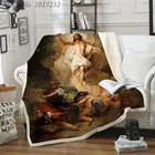 Флисовое одеяло Jesu с 3d принтом для кровати, толстое одеяло, модное покрывало, покрывало из шерпы, одеяло для взрослых и детей
