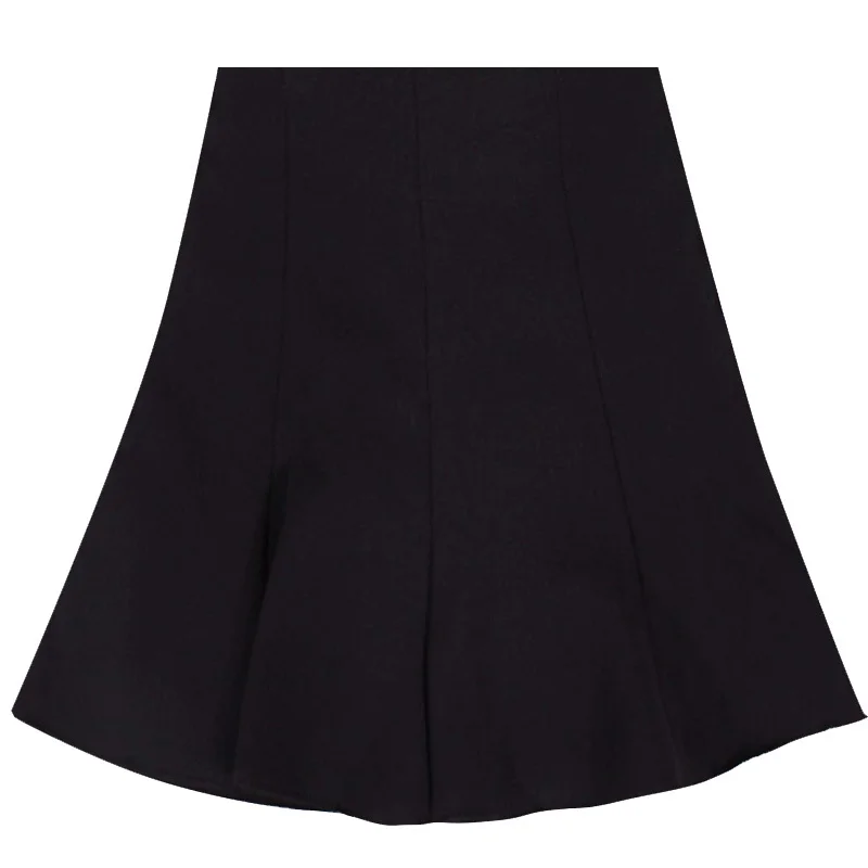Новинка для ранней осени корейский дизайн с высокой талией Женская черная юбка