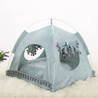 home cushion dog cat tent breathable pet puppy house cat bed comfortable removable small dog bed cave pet kennel products