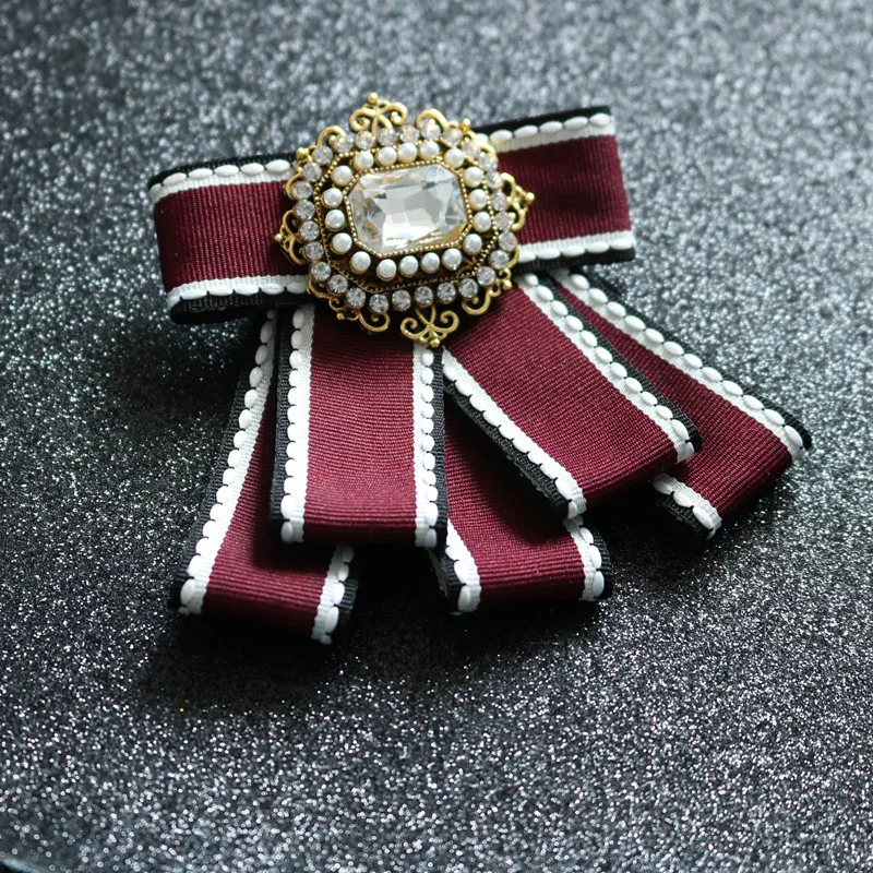 Модные Преувеличенные Броши Стразы в виде рубашки булавка галстук бабочка