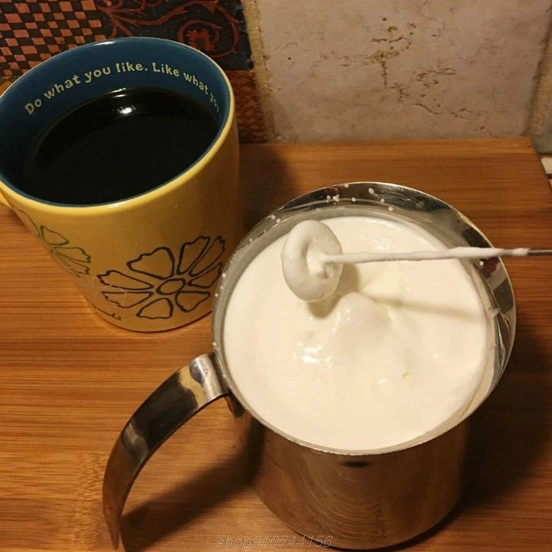 

Double Spring Whisk Electric Milk Frother Kitchen Mixer Hand Milk Foamer for Coffee Latte Cappuccino with D15 20 Dropshipping