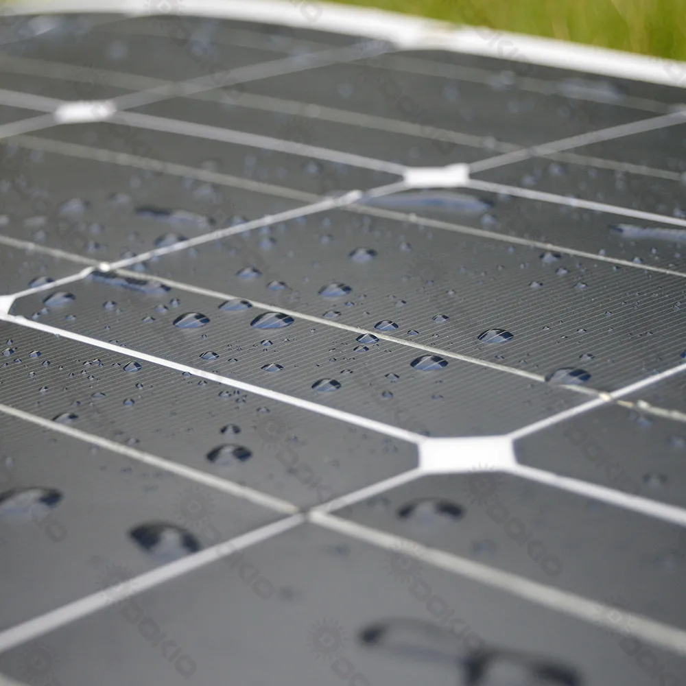 

Dokio 12V 100W Flexible Monocrystalline Solar Panel For Car/Boat/ Home Solar Battery Can Charge 12V Waterproof Solar Panel China