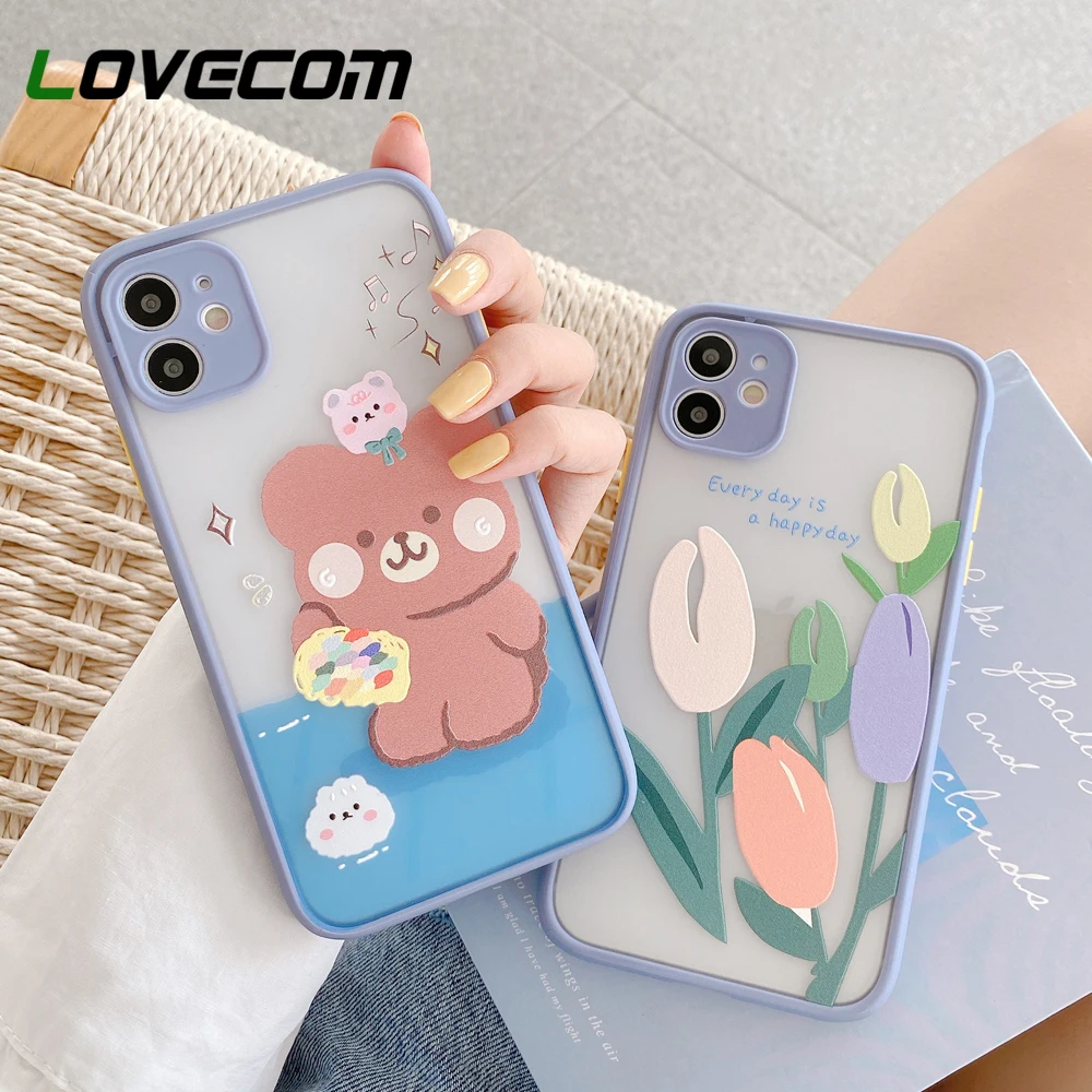 Чехол для телефона LOVECOM с рисунком пива и цветов iPhone 11 Pro Max XR X XS 7 8 Plus мягкий ТПУ + PC