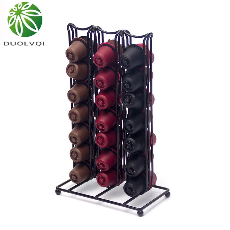 Держатель для кофейных капсул стойка с хромированным покрытием 42 зерен кофе