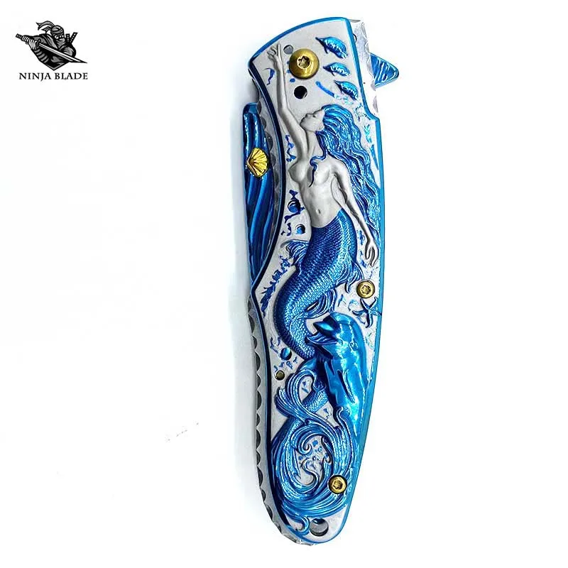 Складной нож-Русалка дочь морского Джека портативный карманный инструмент