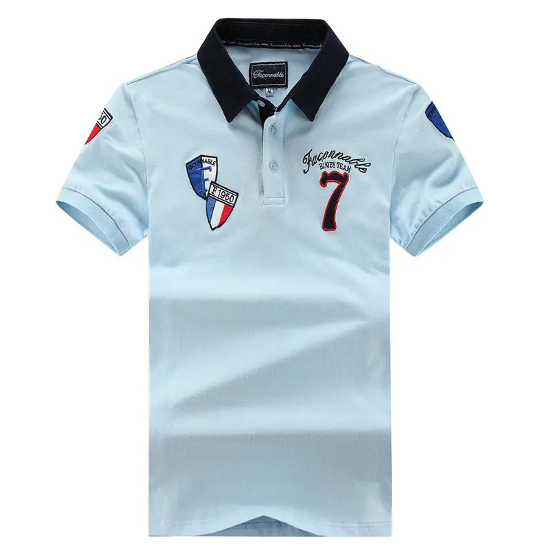 

Brand Men's Faconnable Polo Cotton Classic Shirts For Men Business Social Shirts Male Polos Slim fit Shirts Big size M-XXL