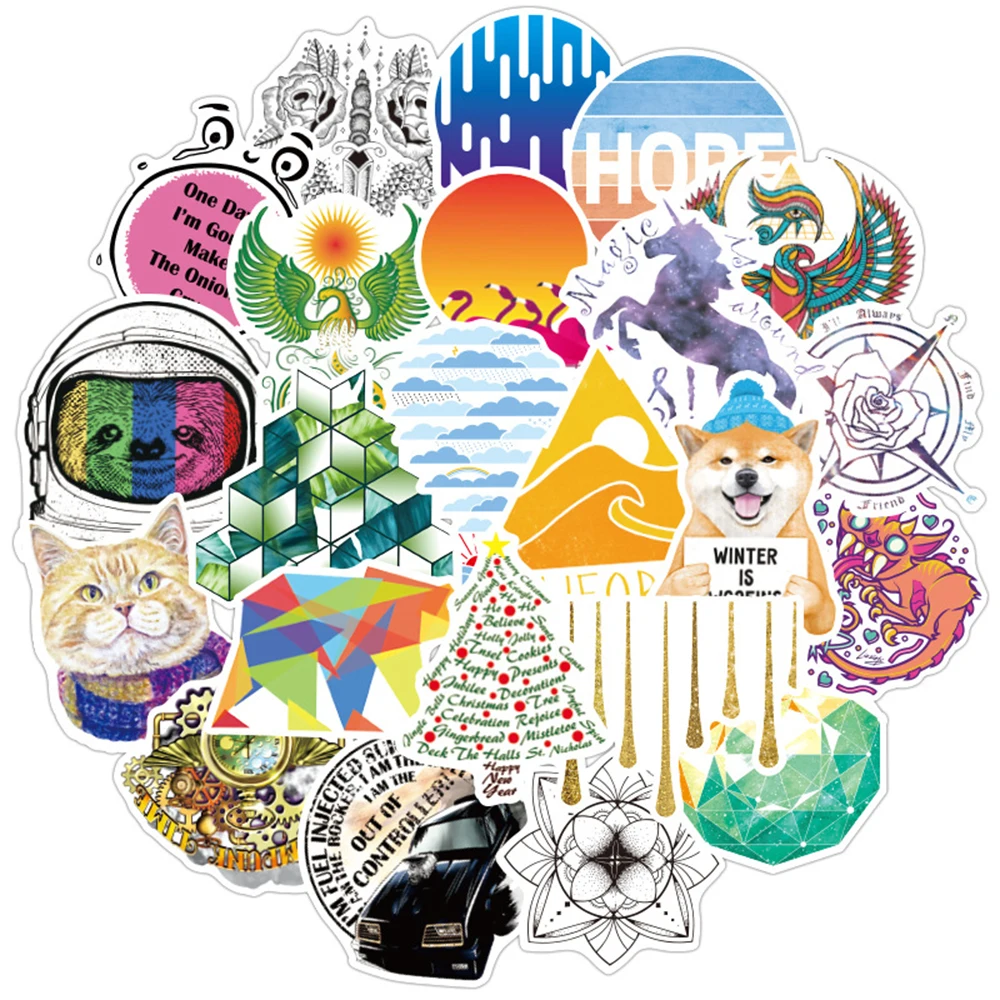 

100pc Cute Small Fresh Aesthetic Stickers for Notebook Libretas Motorcycle Computer Helmet Laptop Bike Car Waterproof Sticker