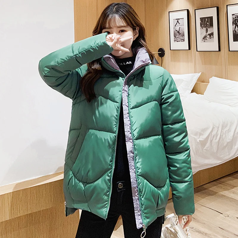 2020 зимняя куртка с капюшоном Женское пальто Свободное хлопковой подкладкой
