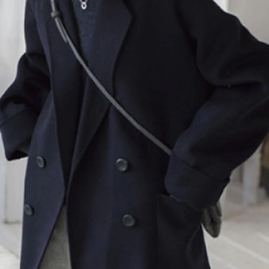 Женский Тренч женская зимняя и Осенняя мода повседневный Свободный кардиган с