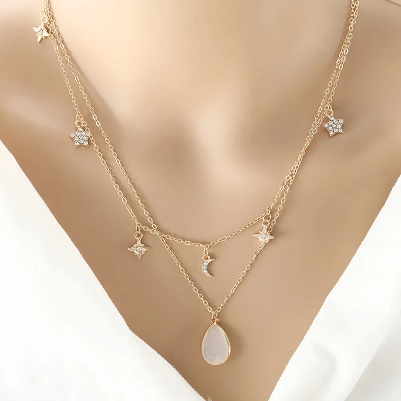 2019 новые ювелирные изделия лаконичные изысканные пятиконечная звезда ожерелье