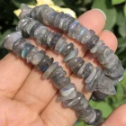 10 мм натуральные чипсы, Серый лабрадорит, камень, плоские бусины Dondelle, лунный камень, бриллиант, браслет, ожерелье 15 дюймов