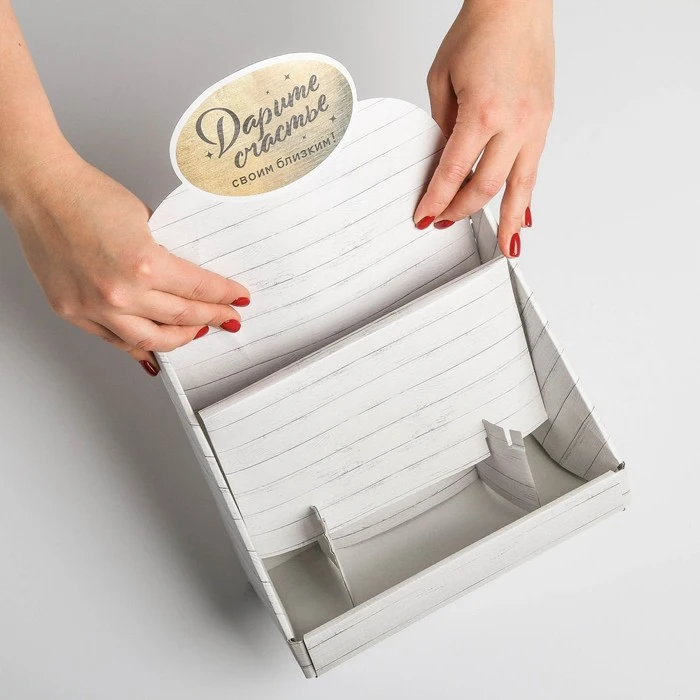 Шоу-бокс с открытками &quotПоздравительный&quot розовый 200 шт. в наборе | Дом и сад