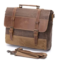 handbags unisex man bag mens retro canvas leather briefcase bag business handbag messenger laptop shoulder bag for men 2020