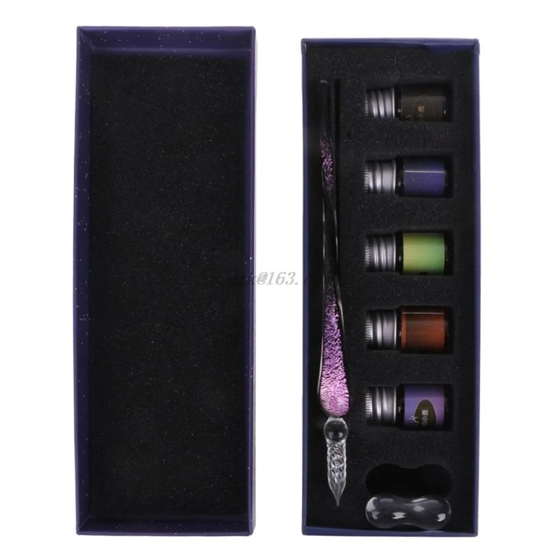 Хрустальное звездное небо стеклянная чернильная ручка для письма перьевая