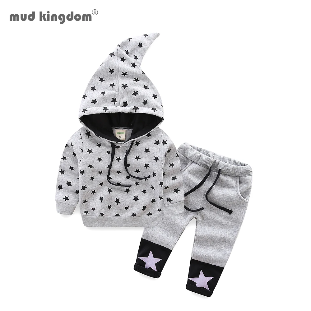 Mudkindom Boys Girls Clothing Sets Star Pullover Spring Autumn Kids Suits Tracksuits Hoodies Sweatshirts + Trousers | Детская одежда и