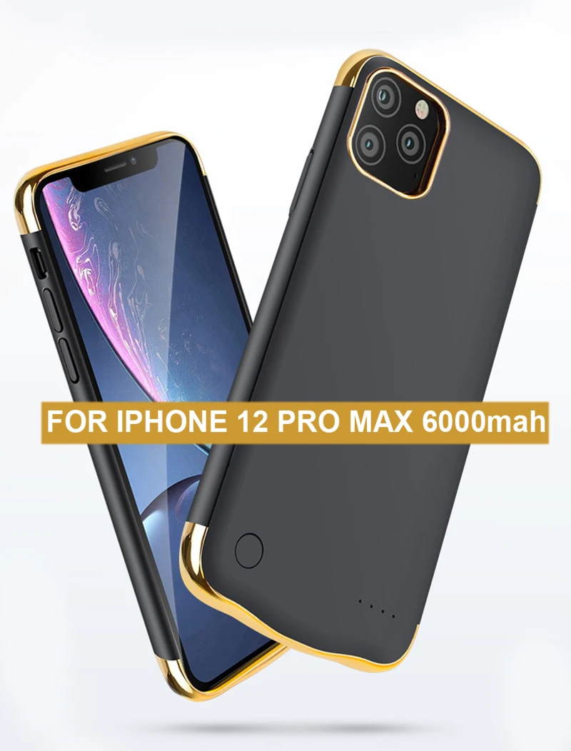 Ultra Thin Battery Charger Case For iPhone 12 11 6 7 8 SE XS Max Charging Phone Power Cover Battery Case 5000/5500/6000/7000 mAh