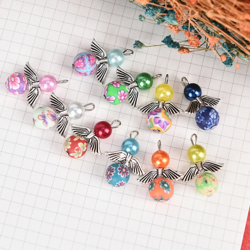 10 шт Полимерная глина Симпатичные Флип-Флоп Очаровательная подвеска ожерелье