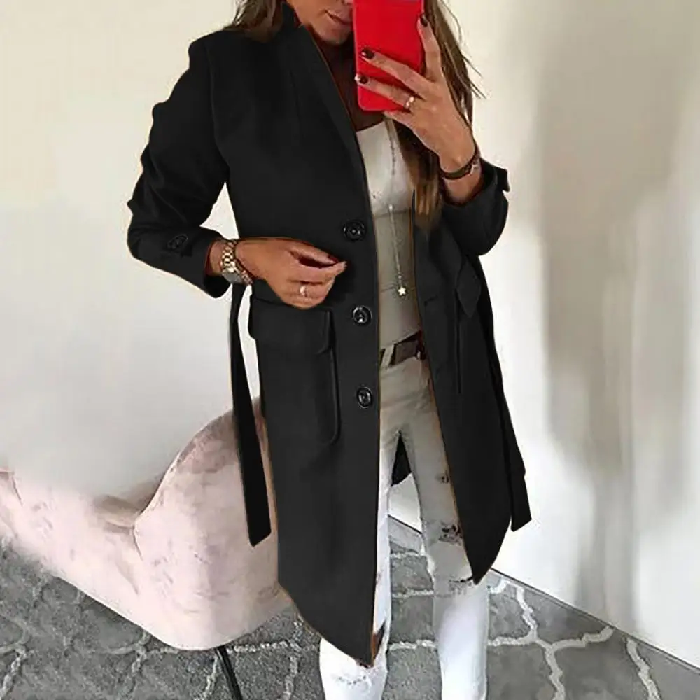 

Cashmere Woolen Women Coat Winter Plus Size Vintage Warm Solid Lapel Long Wool Coat Manteau Femme Abrigos Mujer Plaszcze Damskie
