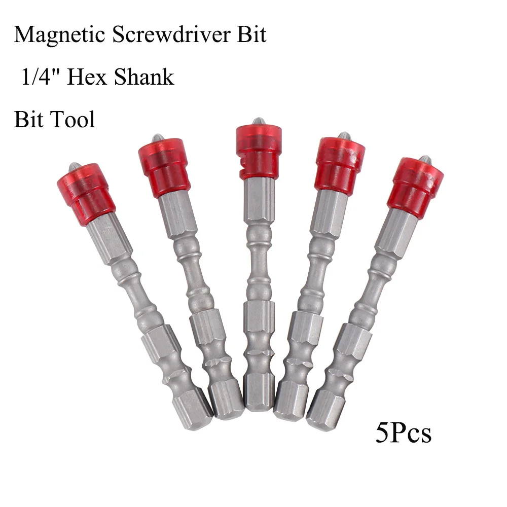 5 шт. 65 мм Одна Головка Магнитная отвертка бит противоскользящая Шестигранная S2 PH2