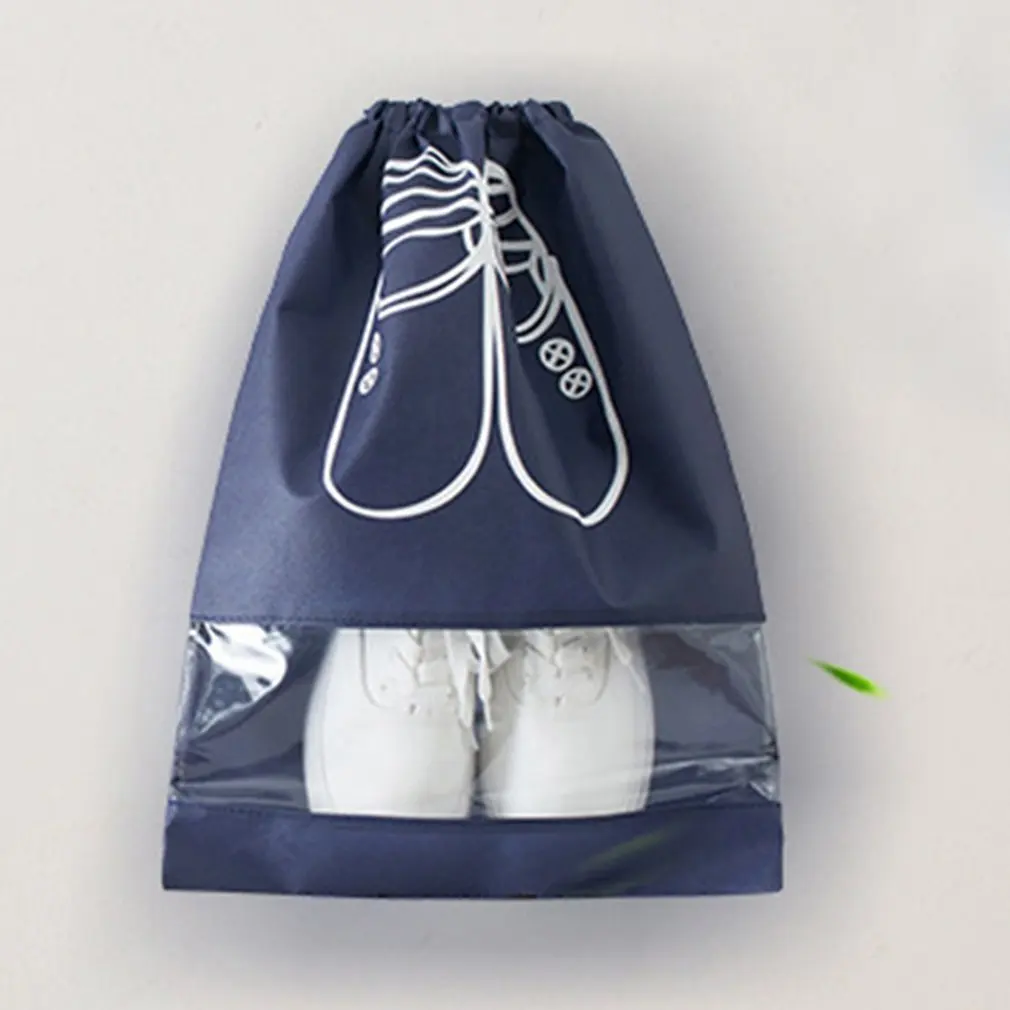 navy blue Дорожные сумки для обуви для женщин пылезащитный чехол Обувь Сумки Нетканые путешествия Луч порт сумки для хранения обуви - Цвет: navy blue