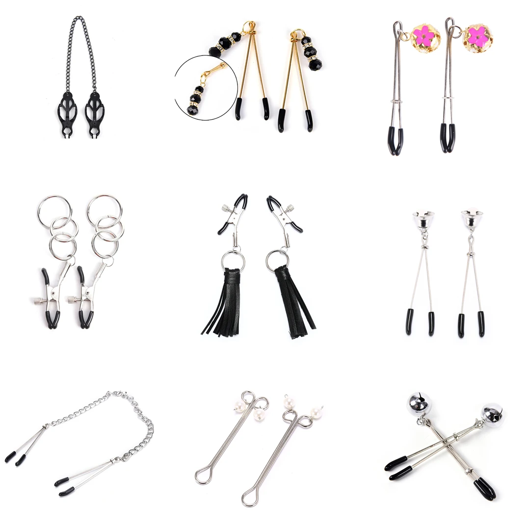 Черные металлический ниппель зажимы