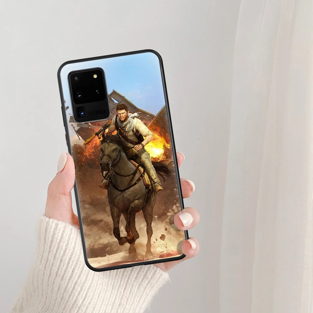 

Uncharted The Lost Legacy Phone Case For Samsung Galaxy Note S 8 9 10 20 Plus E Lite Uitra black Funda Tpu Shell 3D Etui Trend