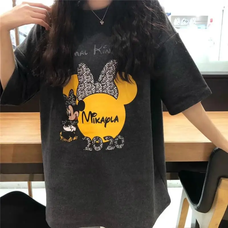 Белая футболка Женская Лето Весна мультфильм футболки веган Хлопок Kawaii