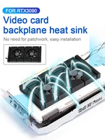 gpu backplate radiator graphics card backplane memory cooler dual pwm fan vram heatsink for rtx 3090 3080 3070 1mm pad 500