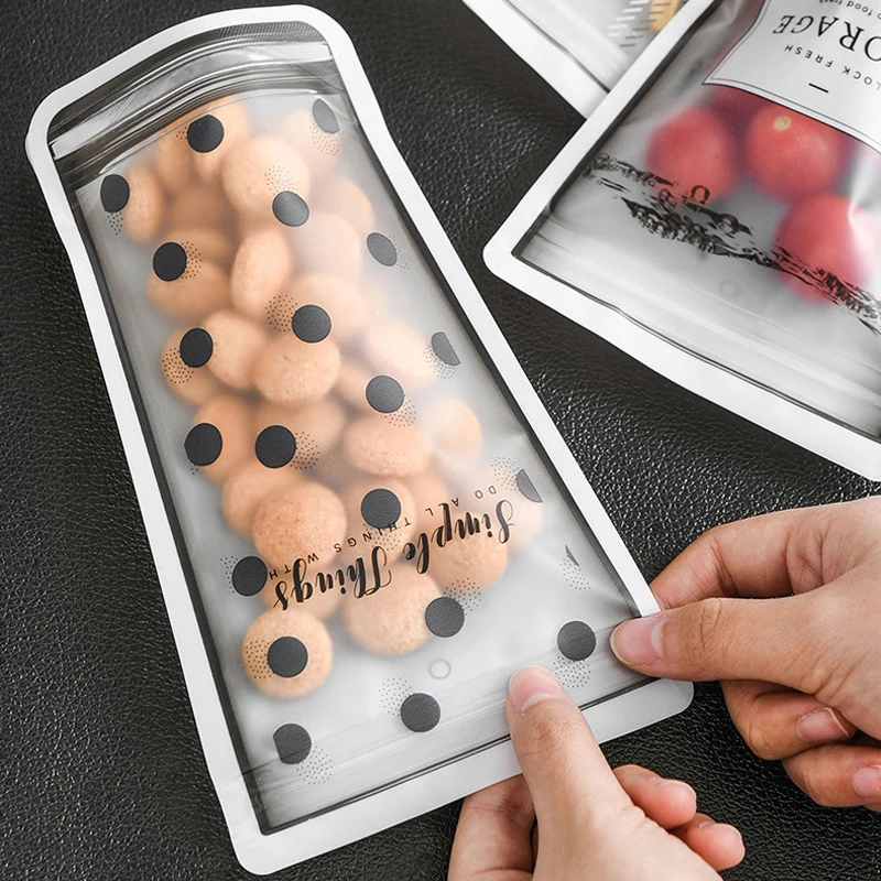 4 шт. многоразовый пакет на молнии портативный прозрачный пластиковый для конфет