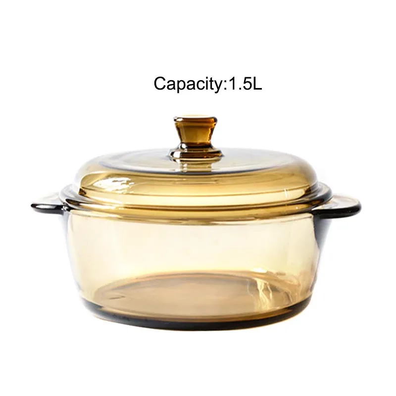 1.5L 1/1. 5л скандинавские креативные коричневые стеклянные миски для супа с крышкой термостойкие стеклянные чаши для лапши быстрого приготовления микроволновая печь посуда для кухни - Цвет: 1.5L