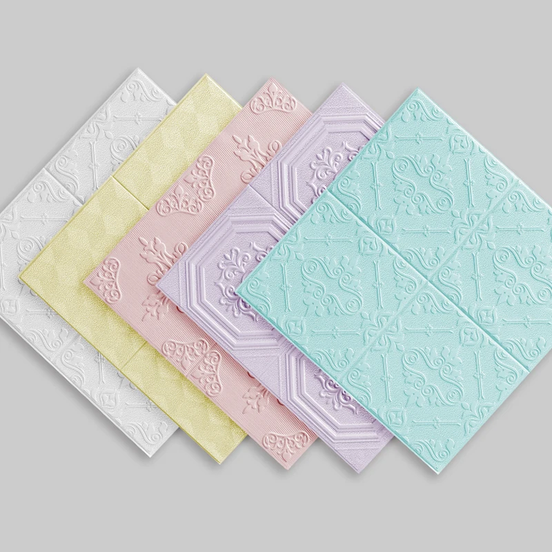 

Самоклеящиеся обои 3D из пены, настенные украшения для кабинета и кухни, домашний декор, цветы