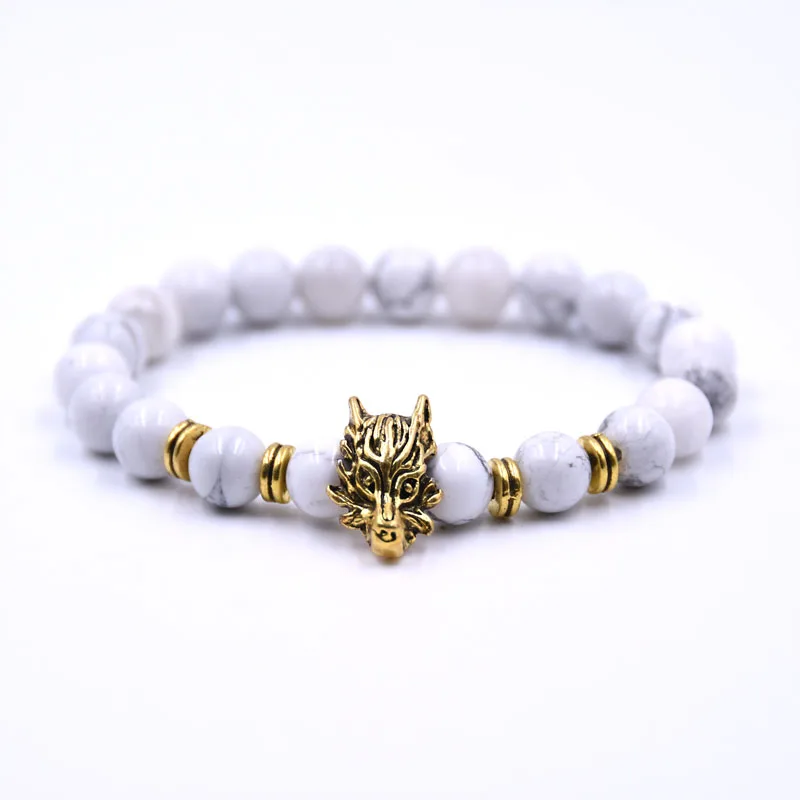 HYHONEY 8 мм натуральный камень черные бусины лавы чакра браслеты bijoux бронза голова