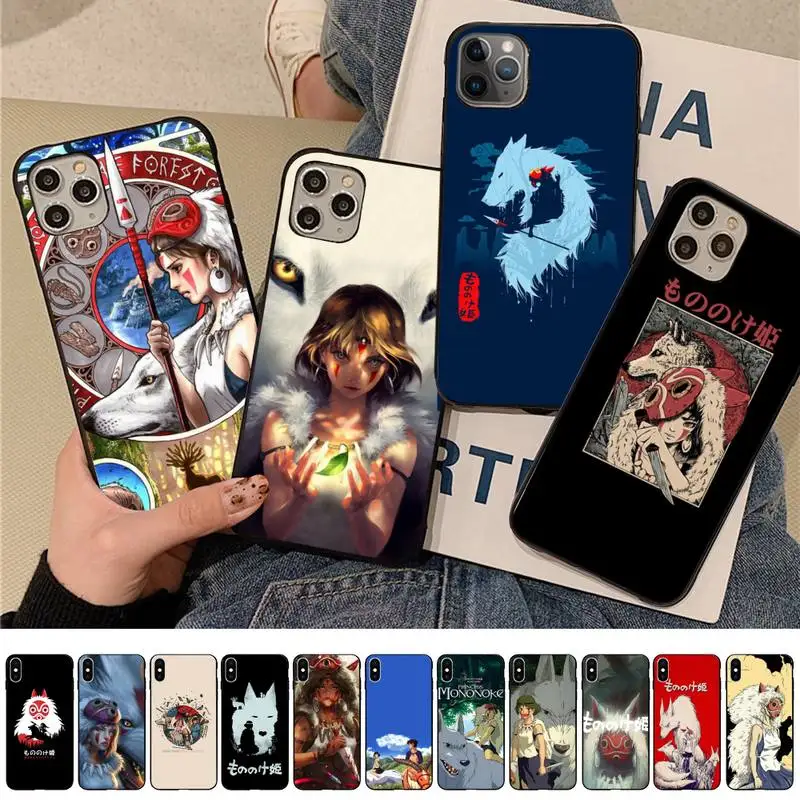 

Yinuoda Japanese Anime Princess Mononoke Phone Case for iPhone 11 12 13 mini pro XS MAX 8 7 6 6S Plus X 5S SE 2020 XR case