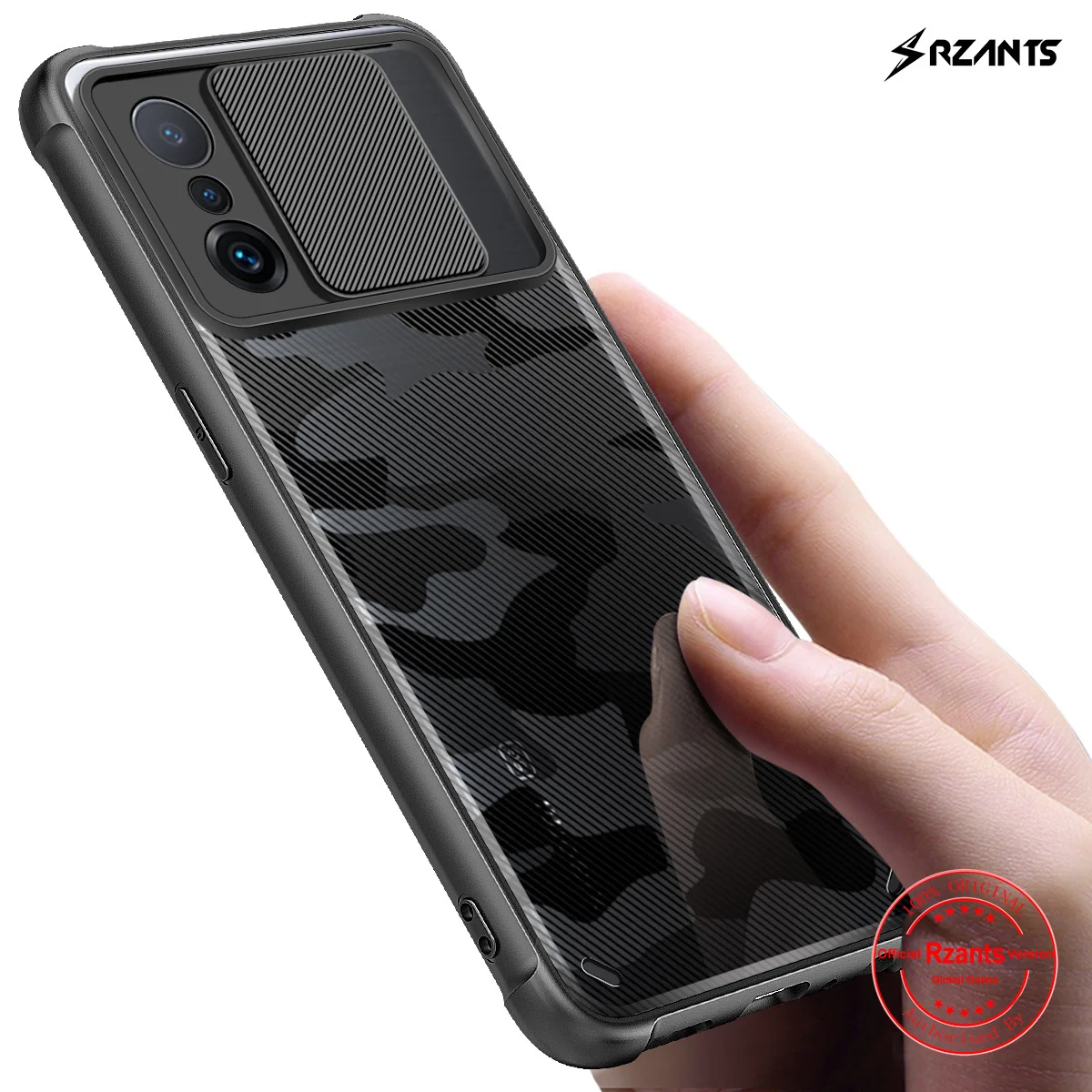 

Rzants For Xiaomi MI 11T PRO Case Hard [Camouflage Lens] Lens Protection Slim Crystal Clear Cover For MI 11T