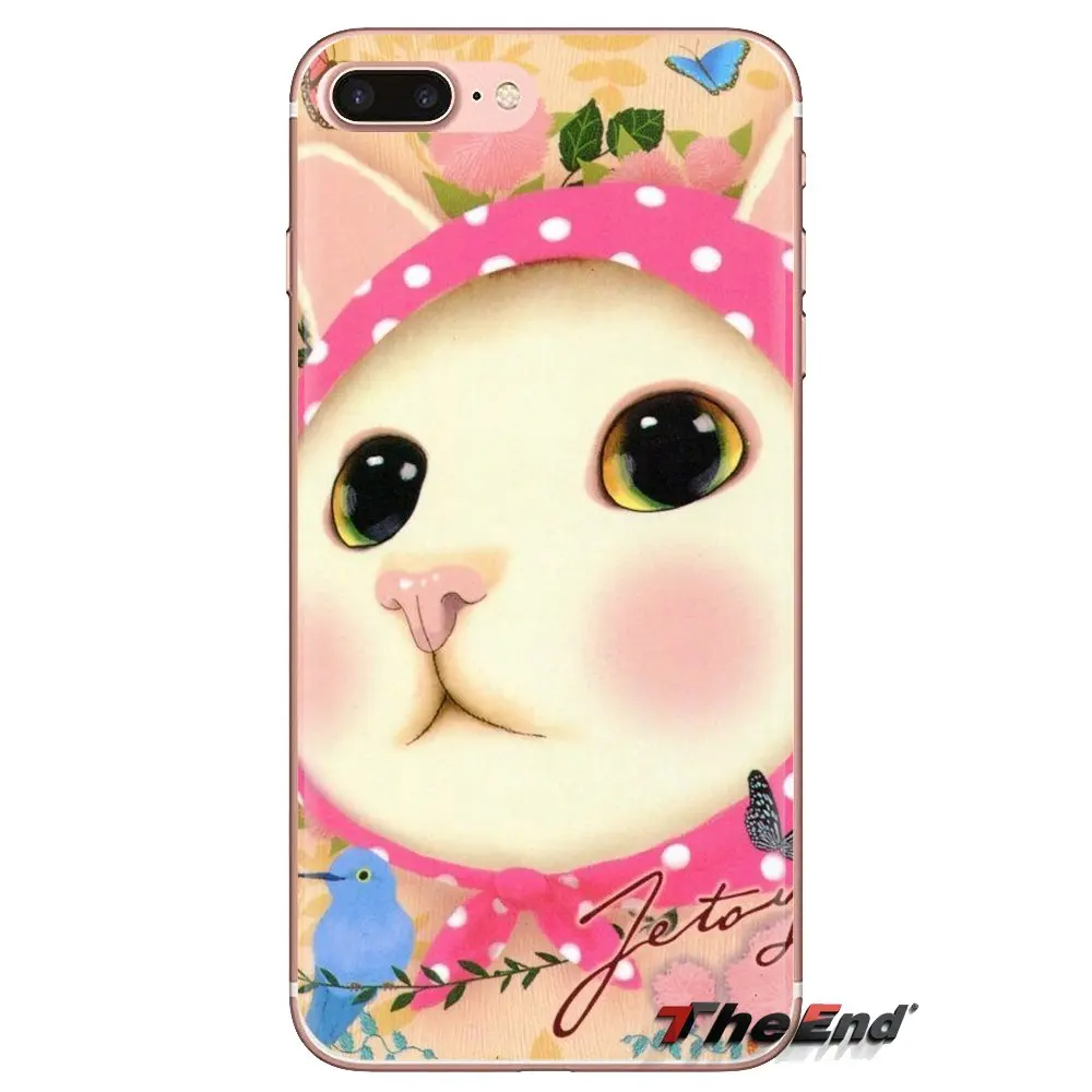 Для iPhone XS Max XR X 4 4S 5 5S 5C SE 6 6S 7 8 плюс samsung Galaxy J1 J3 J5 J7 A3 A5 кошка Jetoy прозрачные мягкие