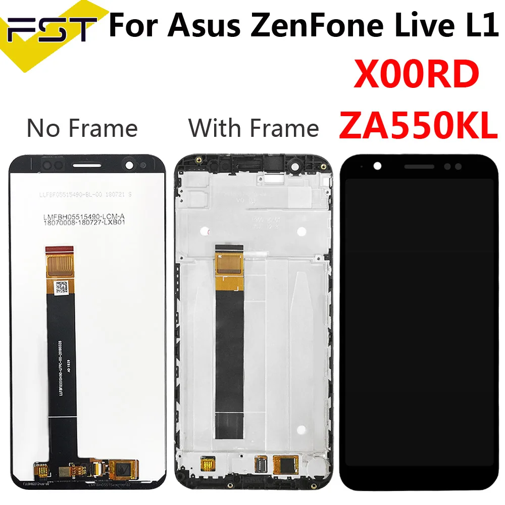ЖК-экран с рамкой для Asus ZenFone Live L1, ZA550KL, сенсорная панель, дигитайзер для ЖК-дисплея X00RD, ZA550KL, инструменты в подарок ЖК-экран с рамкой для Asus ZenFone Live L1, ZA550KL, сенсорная панель, дигитайзер для ЖК-дисплея X00RD, ZA550KL, инструменты в подарок