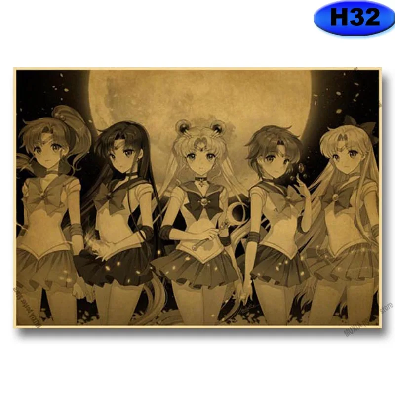 Классическое аниме искусственная бумага домашний декор настенная для кабинета