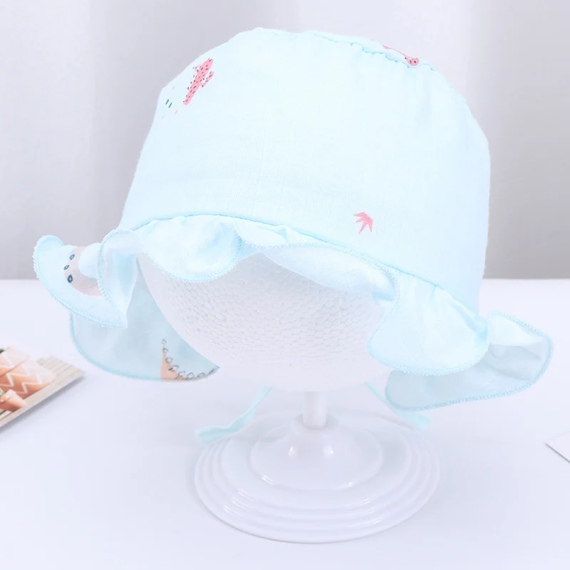 Панама детская хлопковая мягкая пляжная шапка с мультяшными животными для