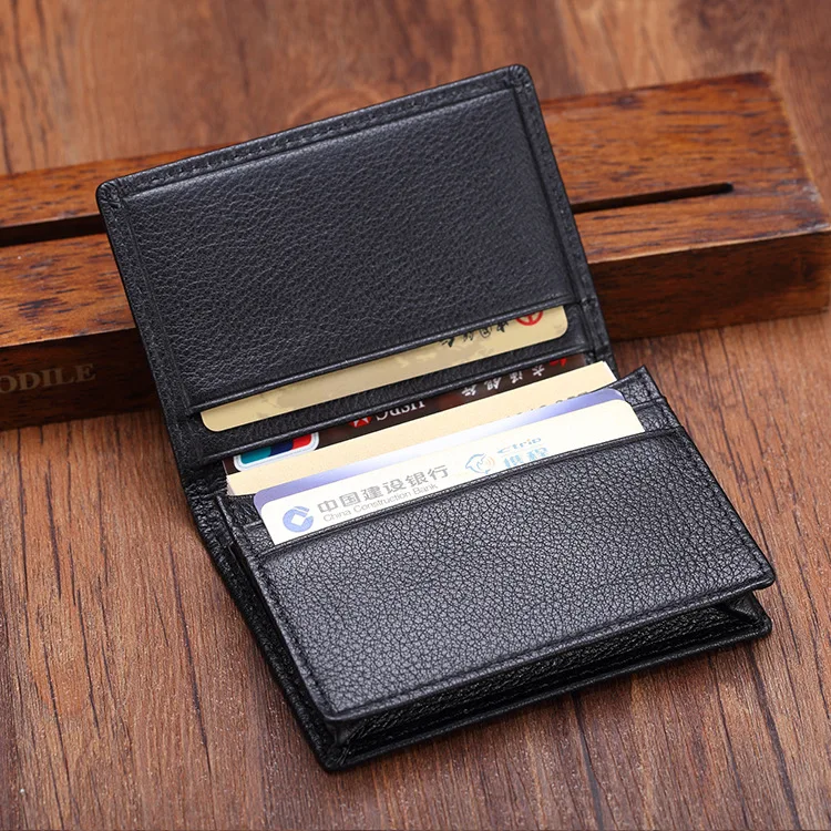 

Luxury Fashion Genuine Leather card Wallets men credit card holders women card&ID holder male organizer Business card holder