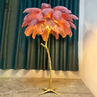nordic floor lamp ostrich feather resin standing lamps led living room bedroom modern creative design light fixtures lighting