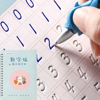 reusable children 3d copybook for calligraphy numbers 0 10 handwriting books learning math writing practice book for kids toys