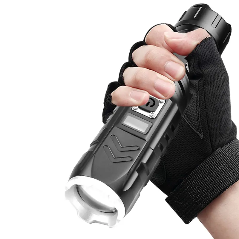 

XANES 1665 XHP90 1800lm LCD Powered Display Zoomable Flashlight USB Rechargeable Tactical Torch Camping Fishing Light Lantern